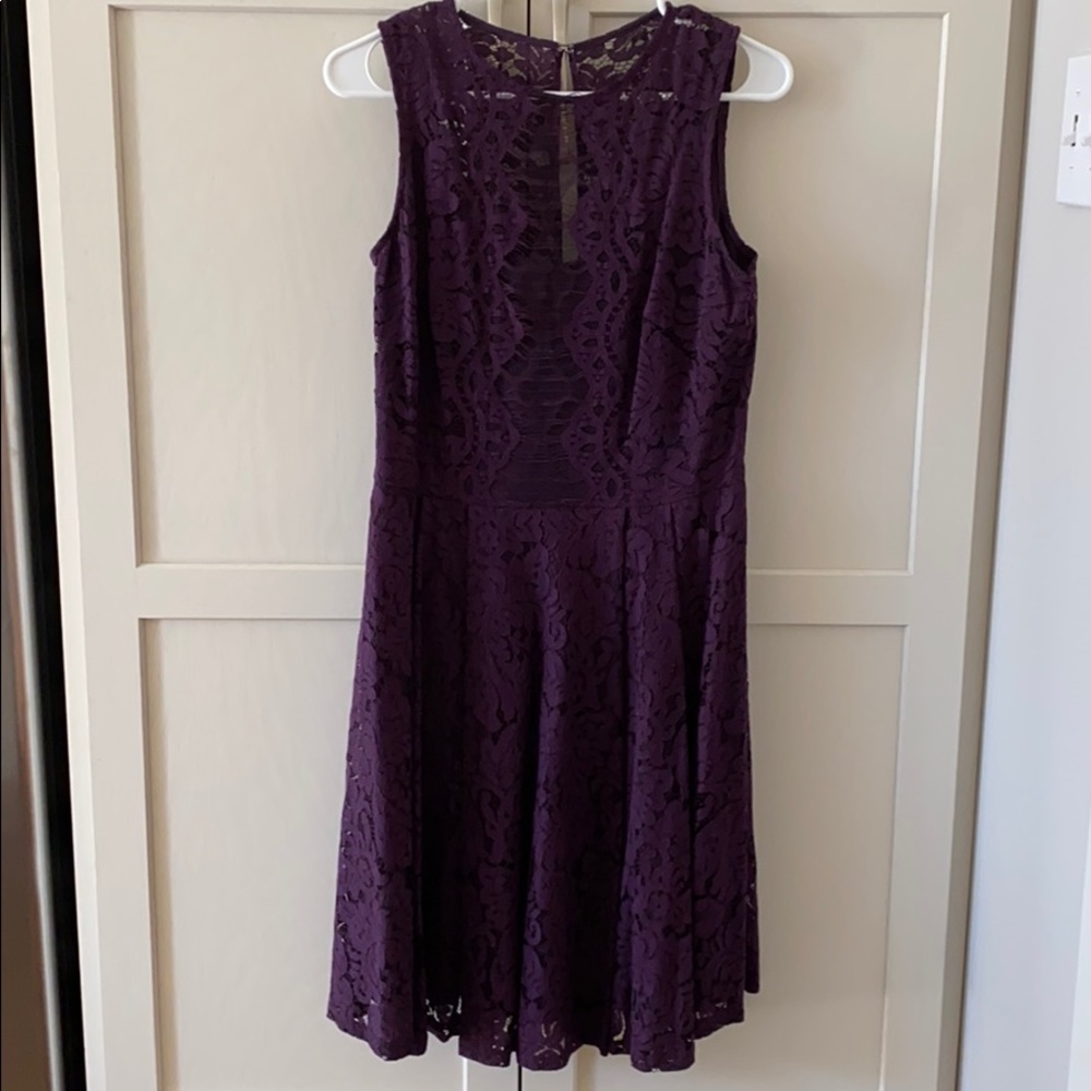 Purple formal lace dress